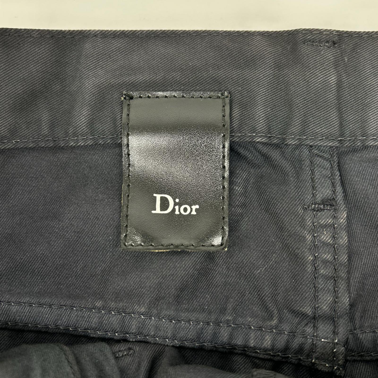 Dior HOMME ディオールオム 08AW クリス期　8H3111080909 ブラック コットン コーティング ストレッチ スキニー パンツ ボトムス
