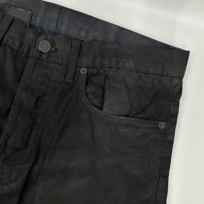 Dior HOMME ディオールオム 08AW クリス期　8H3111080909 ブラック コットン コーティング ストレッチ スキニー パンツ ボトムス