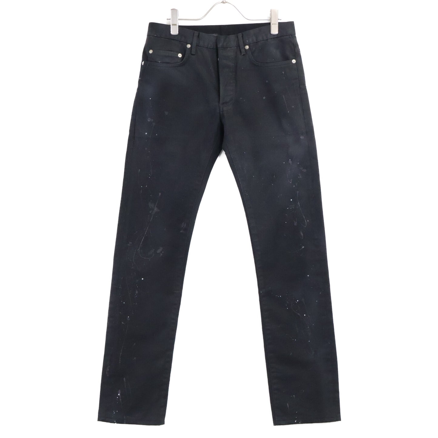 Dior HOMME ディオールオム 【国内正規】クリス期　003D002TY061 ペイント加工 ボタンフライ スリム ストレートパンツ ボトムス