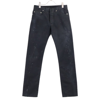 Dior HOMME ディオールオム 【国内正規】クリス期　003D002TY061 ペイント加工 ボタンフライ スリム ストレートパンツ ボトムス