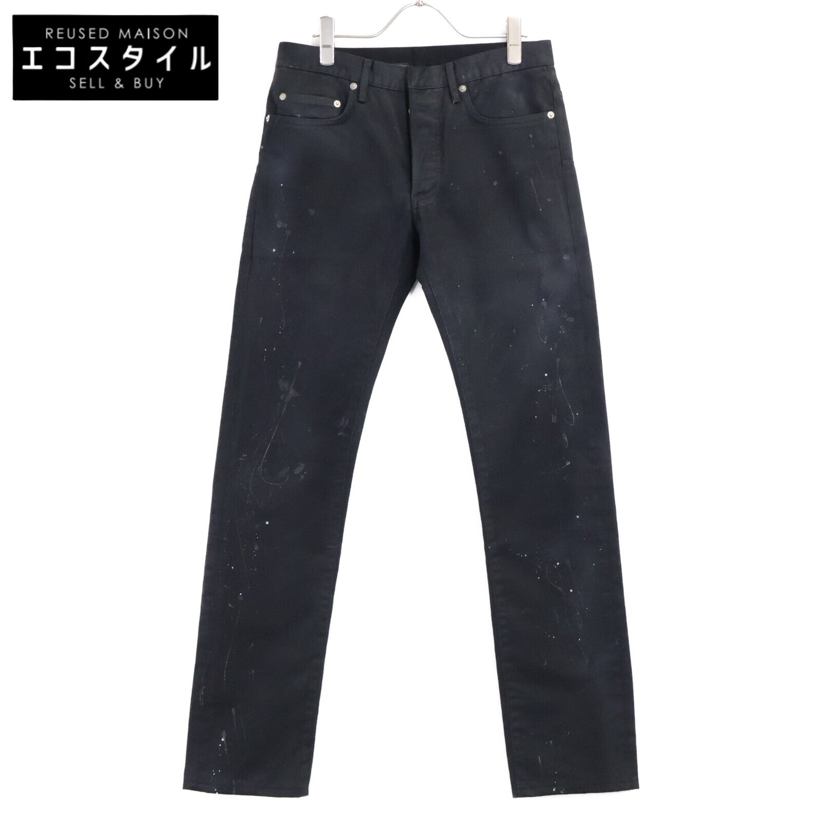 Dior HOMME ディオールオム 【国内正規】クリス期　003D002TY061 ペイント加工 ボタンフライ スリム ストレートパンツ ボトムス