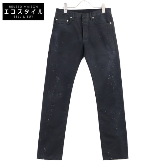 Dior HOMME ディオールオム 【国内正規】クリス期　003D002TY061 ペイント加工 ボタンフライ スリム ストレートパンツ ボトムス
