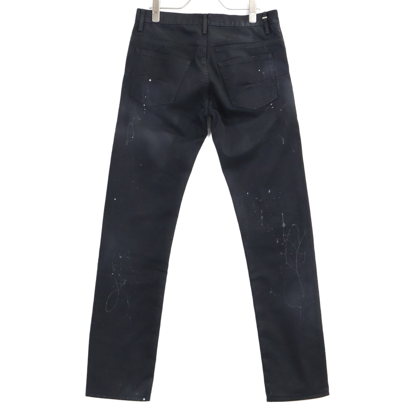 Dior HOMME ディオールオム 【国内正規】クリス期　003D002TY061 ペイント加工 ボタンフライ スリム ストレートパンツ ボトムス