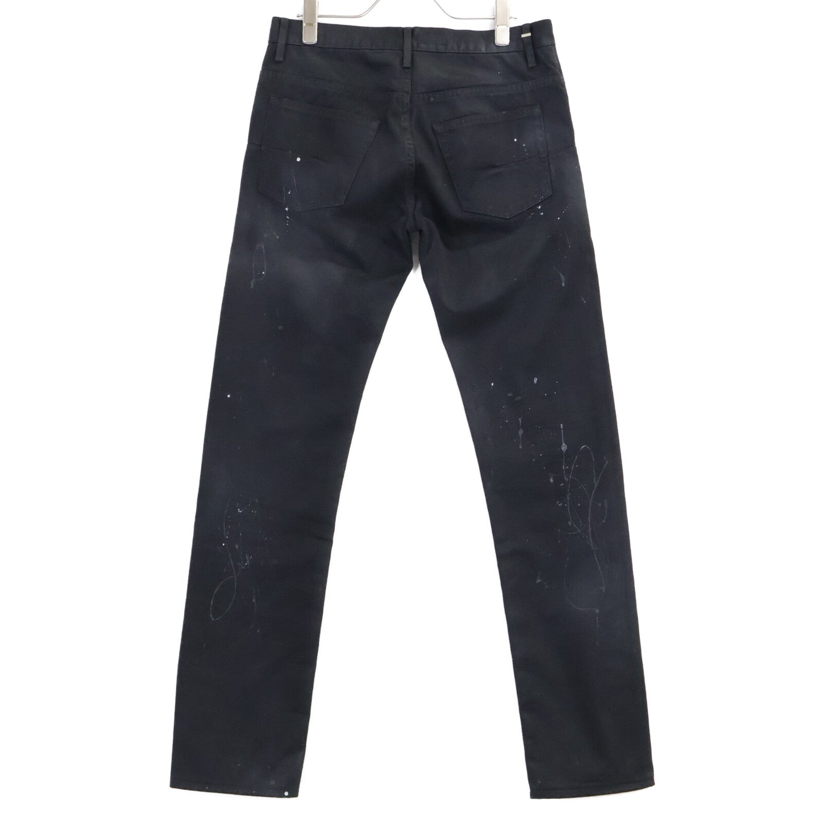 Dior HOMME ディオールオム 【国内正規】クリス期　003D002TY061 ペイント加工 ボタンフライ スリム ストレートパンツ ボトムス