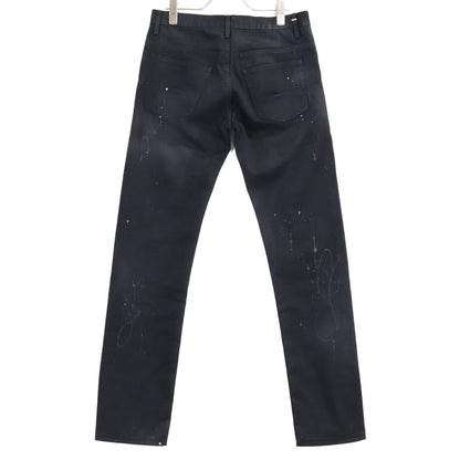 Dior HOMME ディオールオム 【国内正規】クリス期　003D002TY061 ペイント加工 ボタンフライ スリム ストレートパンツ ボトムス