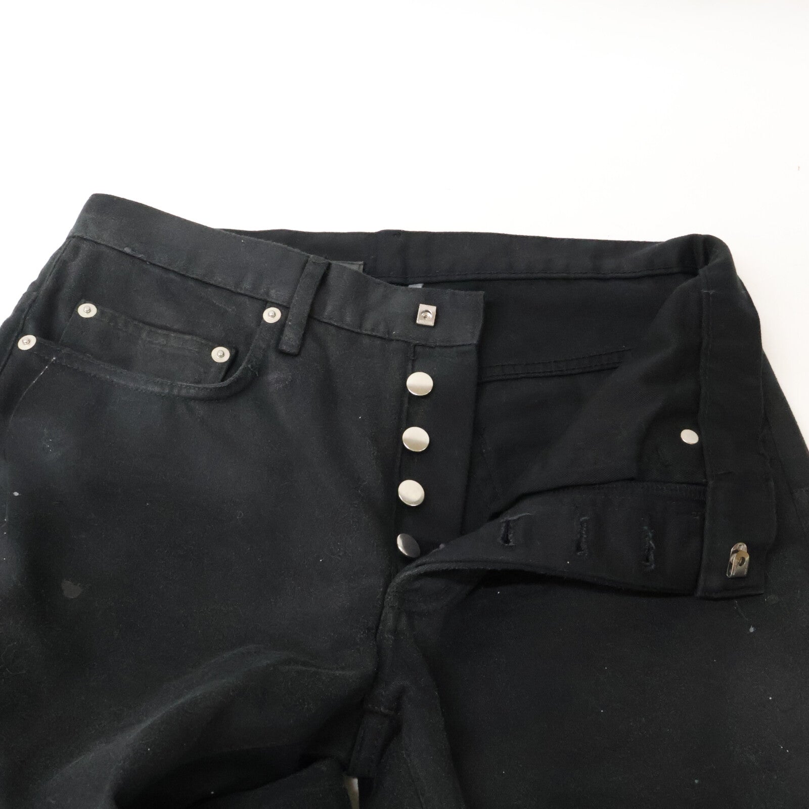 Dior HOMME ディオールオム 【国内正規】クリス期　003D002TY061 ペイント加工 ボタンフライ スリム ストレートパンツ ボトムス