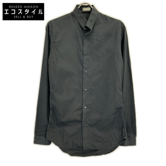 Dior HOMME ディオールオム 163C505A1581 ダークネイビー スタンドカラー コットンブロード ドレス シャツ トップス