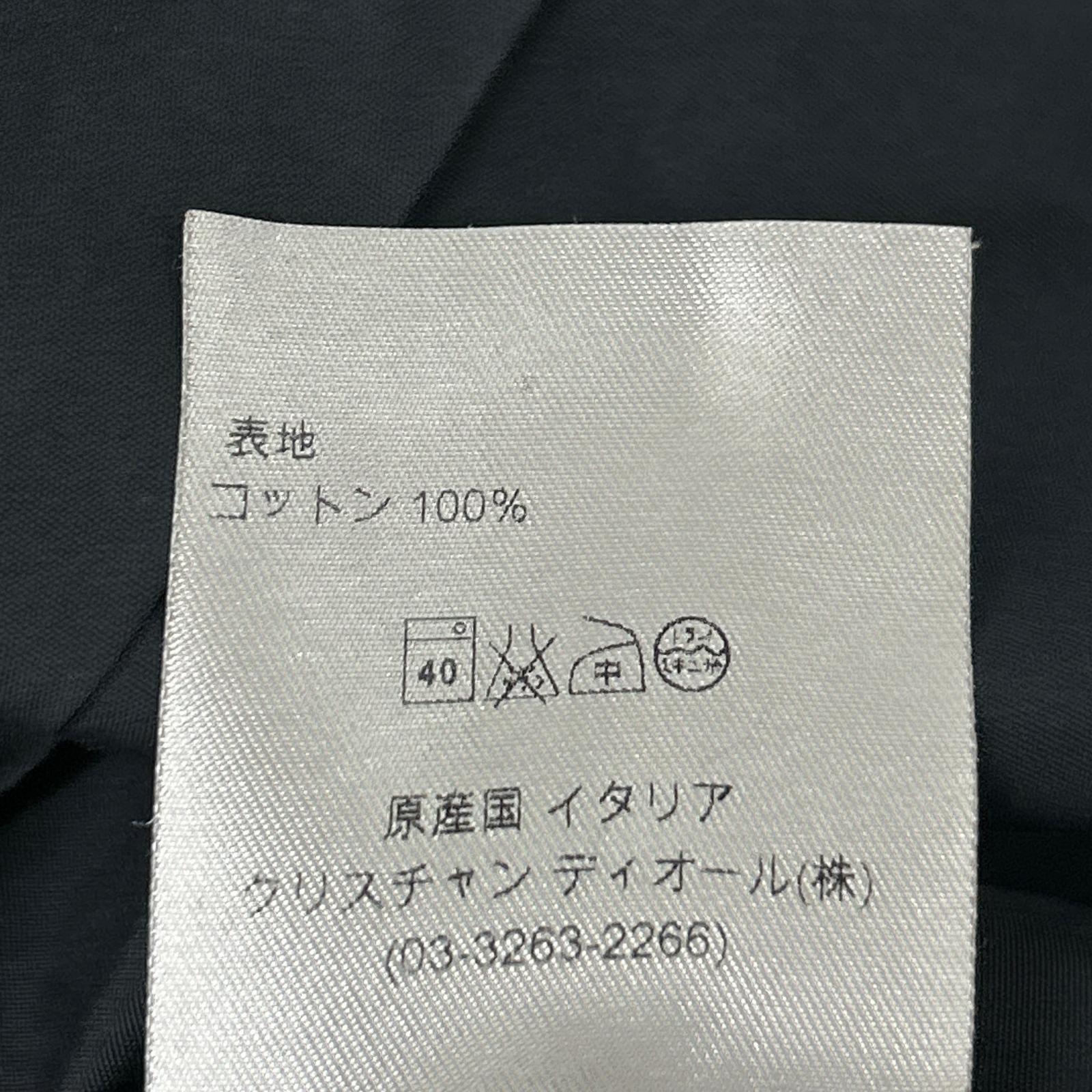 Dior HOMME ディオールオム 163C505A1581 ダークネイビー スタンドカラー コットンブロード ドレス シャツ トップス