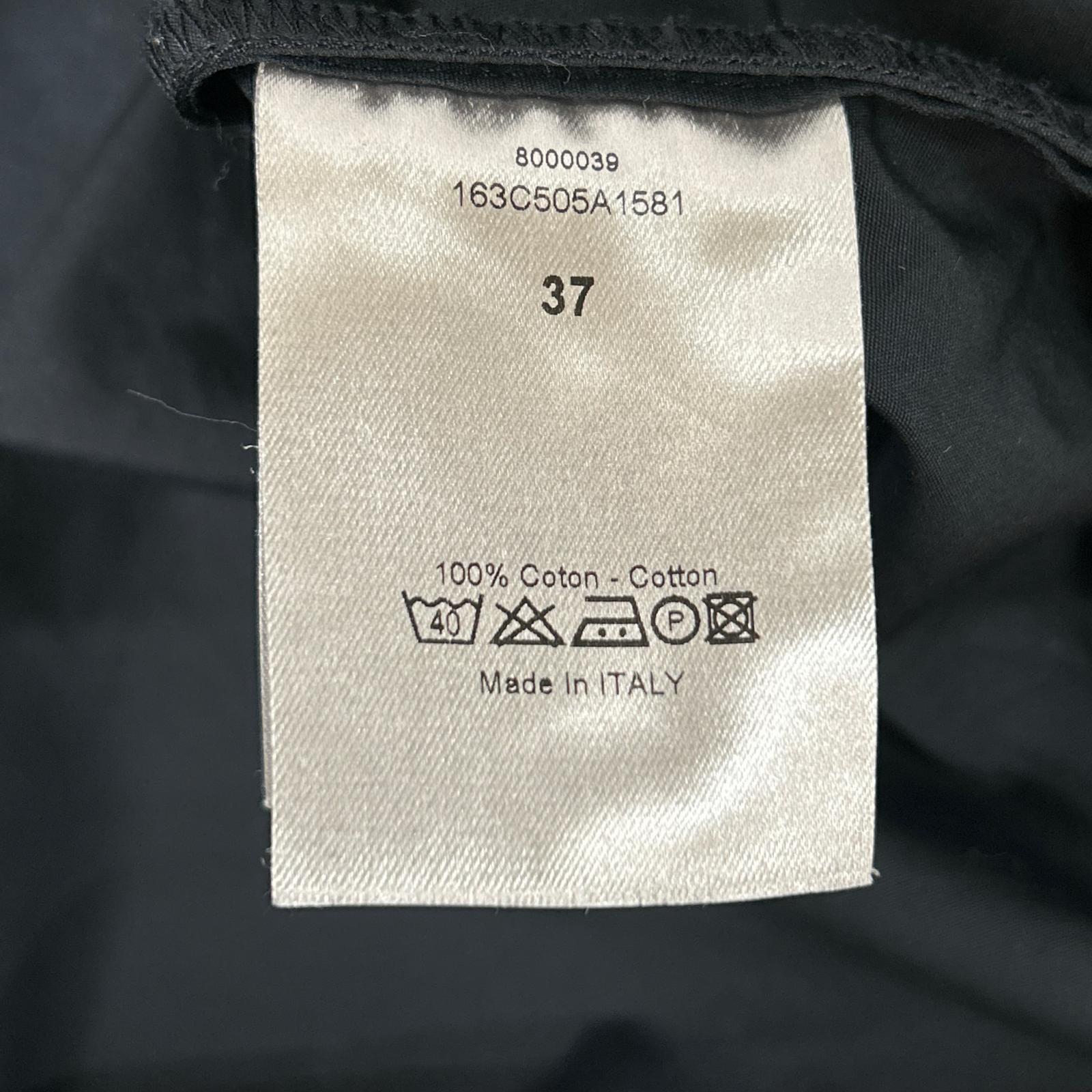 Dior HOMME ディオールオム 163C505A1581 ダークネイビー スタンドカラー コットンブロード ドレス シャツ トップス