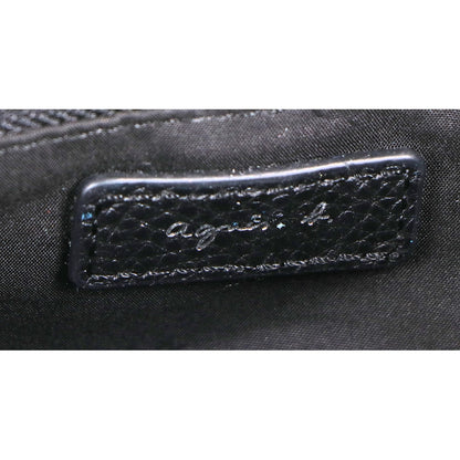 agnès b. NS03-03 Embossed-logo leather shoulder bag