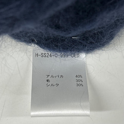 DRAWER ドゥロワー LES TRICOTS D'O 25SS ネイビー アルパカウールシルク 別注ベスト ベスト