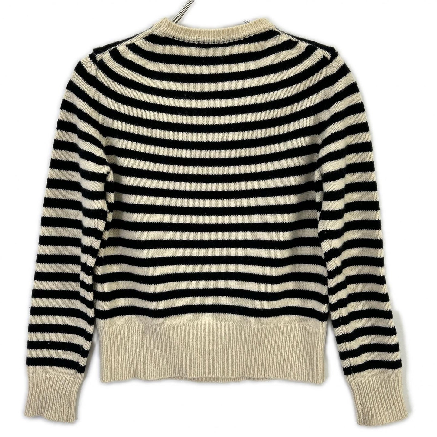 MAISON KITSUNE メゾンキツネ FW15W626 アイボリー×ブラック ウールモヘア フォックスヘッド セーター トップス