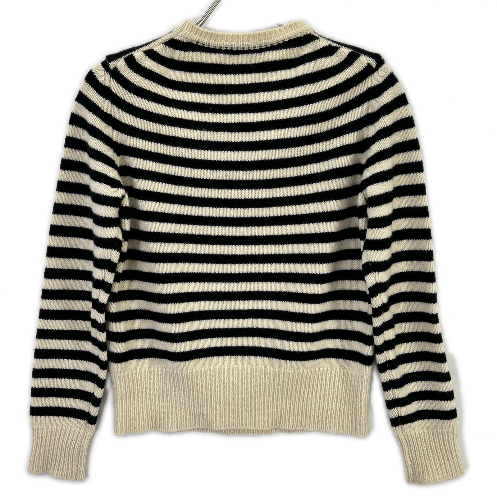 MAISON KITSUNE メゾンキツネ FW15W626 アイボリー×ブラック ウールモヘア フォックスヘッド セーター トップス