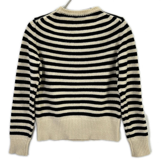 MAISON KITSUNE メゾンキツネ FW15W626 アイボリー×ブラック ウールモヘア フォックスヘッド セーター トップス