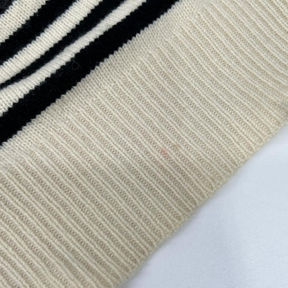 MAISON KITSUNE メゾンキツネ FW15W626 アイボリー×ブラック ウールモヘア フォックスヘッド セーター トップス