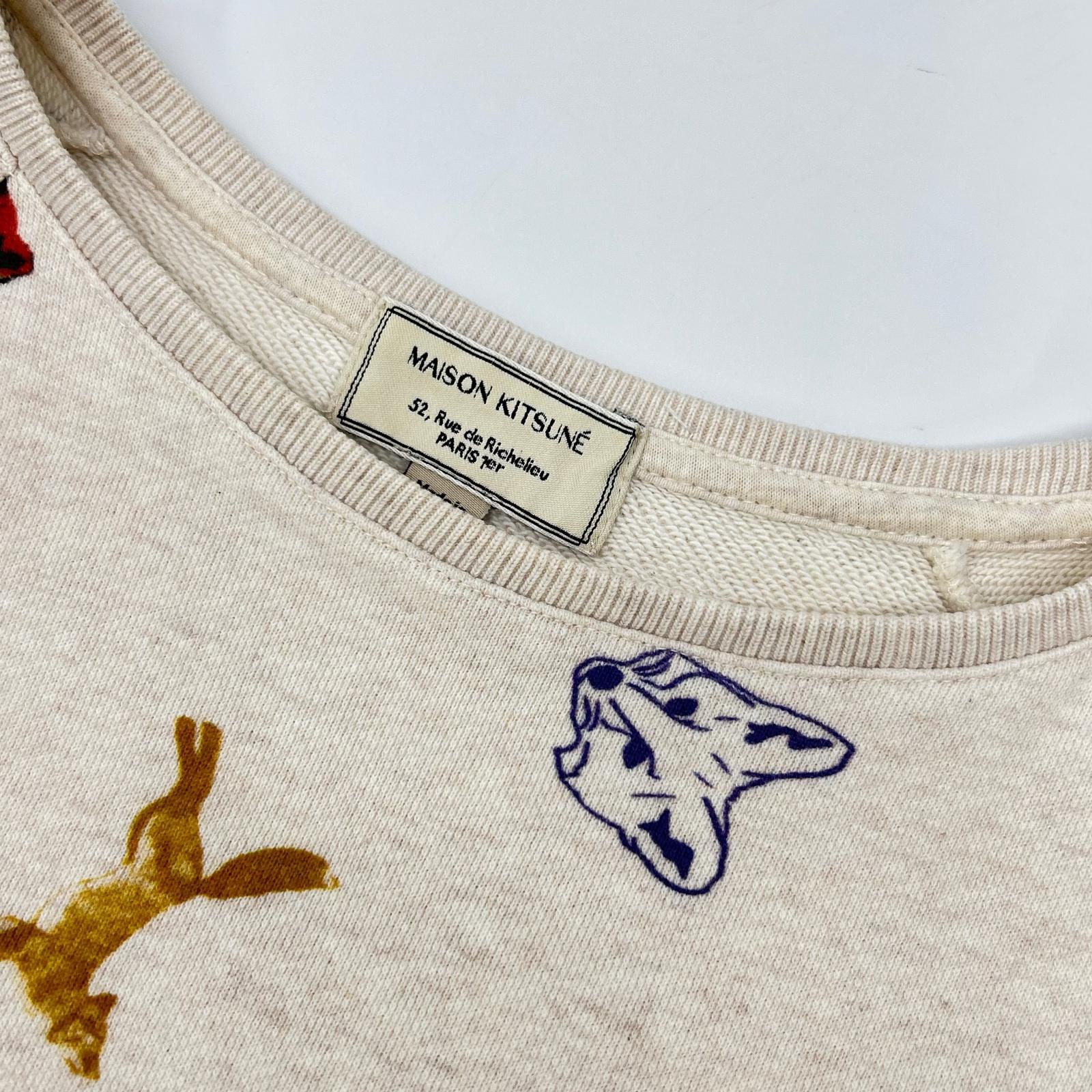 MAISON KITSUNE メゾンキツネ KWM-0406-A アイボリー コットン Melange Childish Sweater トップス
