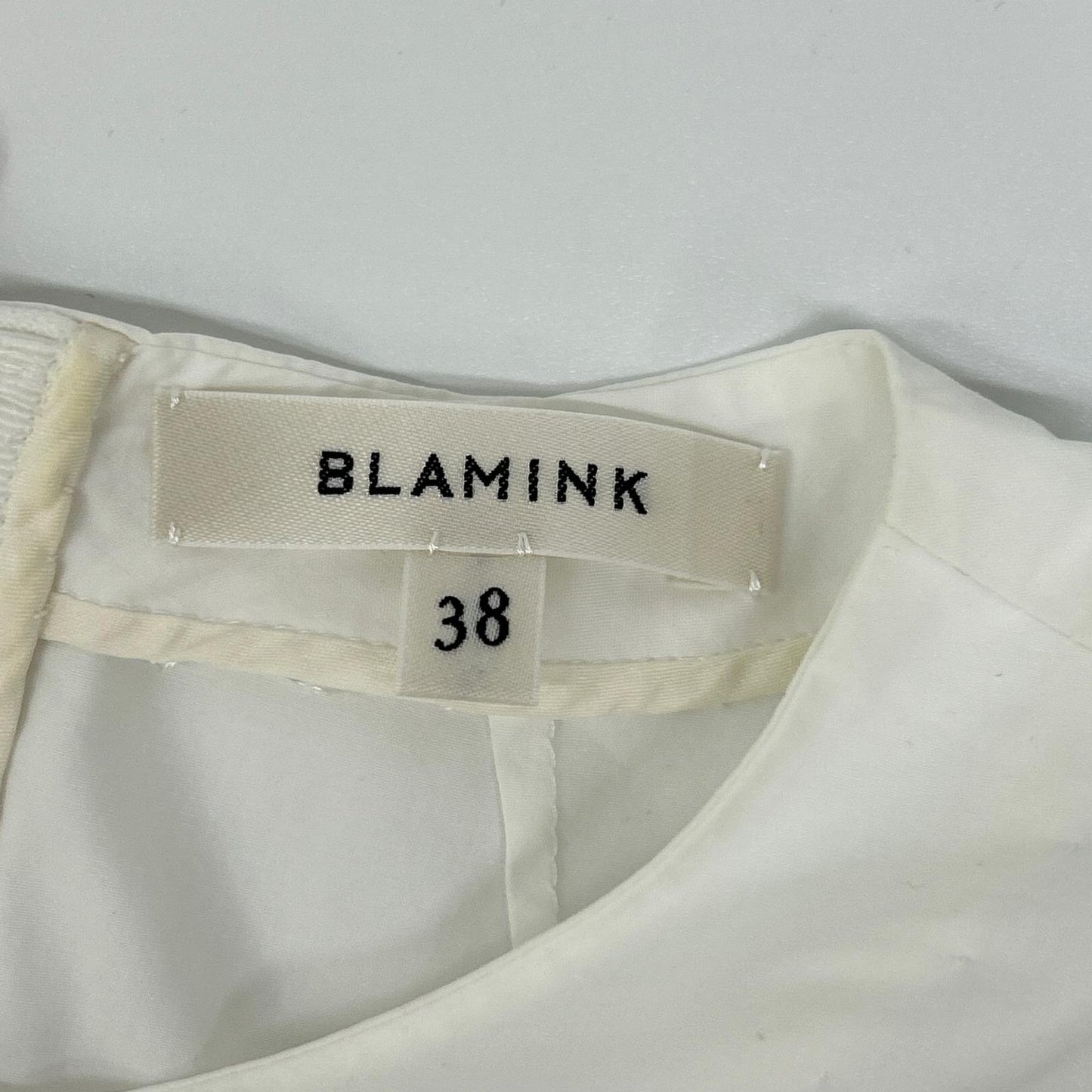 BLAMINK ブラミンク ホワイト バッグZIP ブラウス トップス