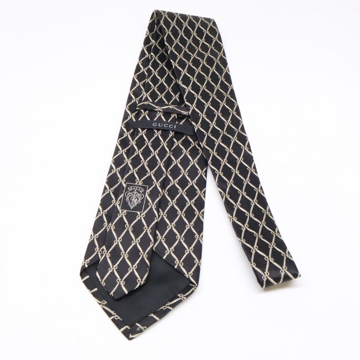 GUCCI グッチ 【美品】総柄 シルク ネクタイ