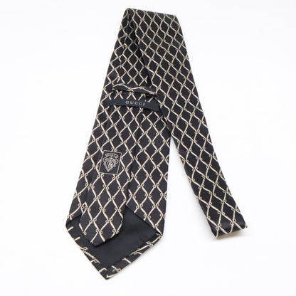 GUCCI グッチ 【美品】総柄 シルク ネクタイ