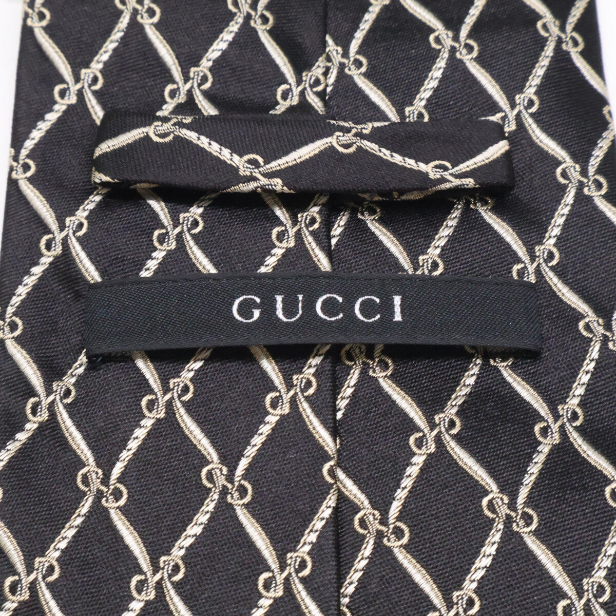 GUCCI グッチ 【美品】総柄 シルク ネクタイ
