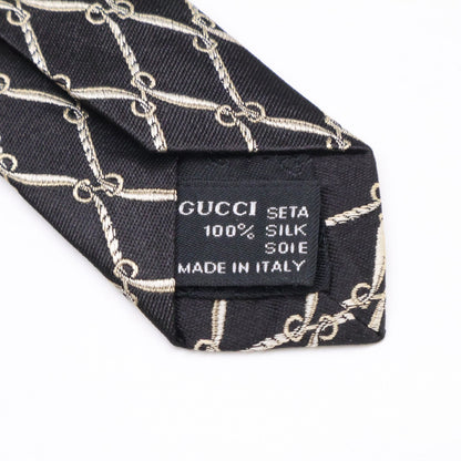 GUCCI グッチ 【美品】総柄 シルク ネクタイ