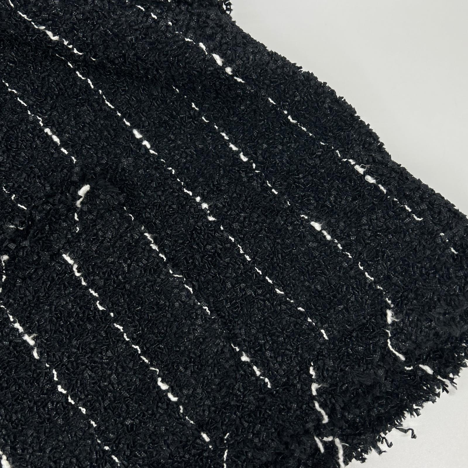 sacai サカイ 25年 25-07663 ブラック ナイロンコットン ツイード ベスト ジャケット ジャケット