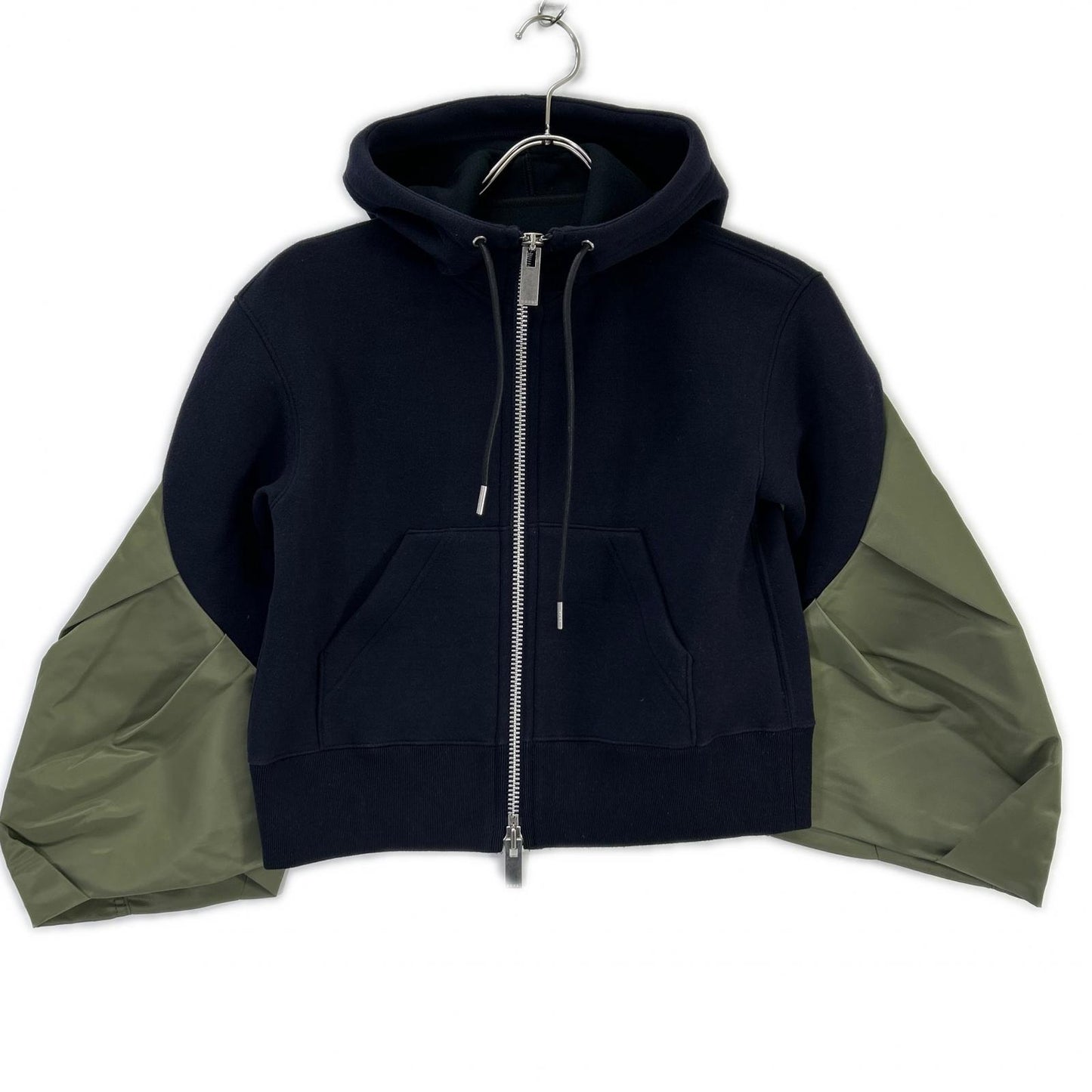 sacai サカイ 23年 23-06681 ネイビー MA-1 Sponge Sweat Hoodie ブルゾン ジャケット