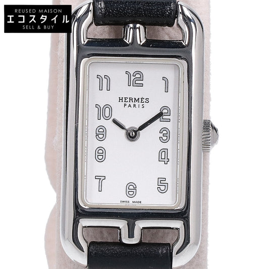 HERMES エルメス 新品仕上げ済み NA2.110 ナンタケット カーフレザーベルト クオーツ 腕時計