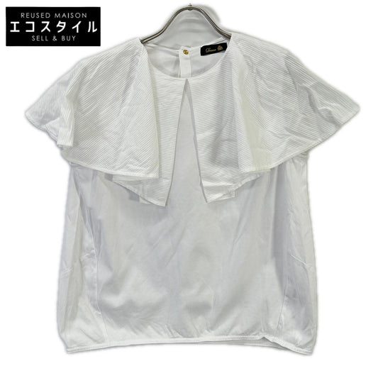 DRAWER ドゥロワー 25SS 6517-299-0742 ホワイト コンビケープブラウス トップス
