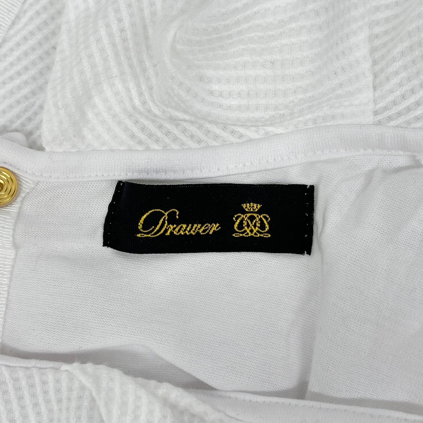 DRAWER ドゥロワー 25SS 6517-299-0742 ホワイト コンビケープブラウス トップス