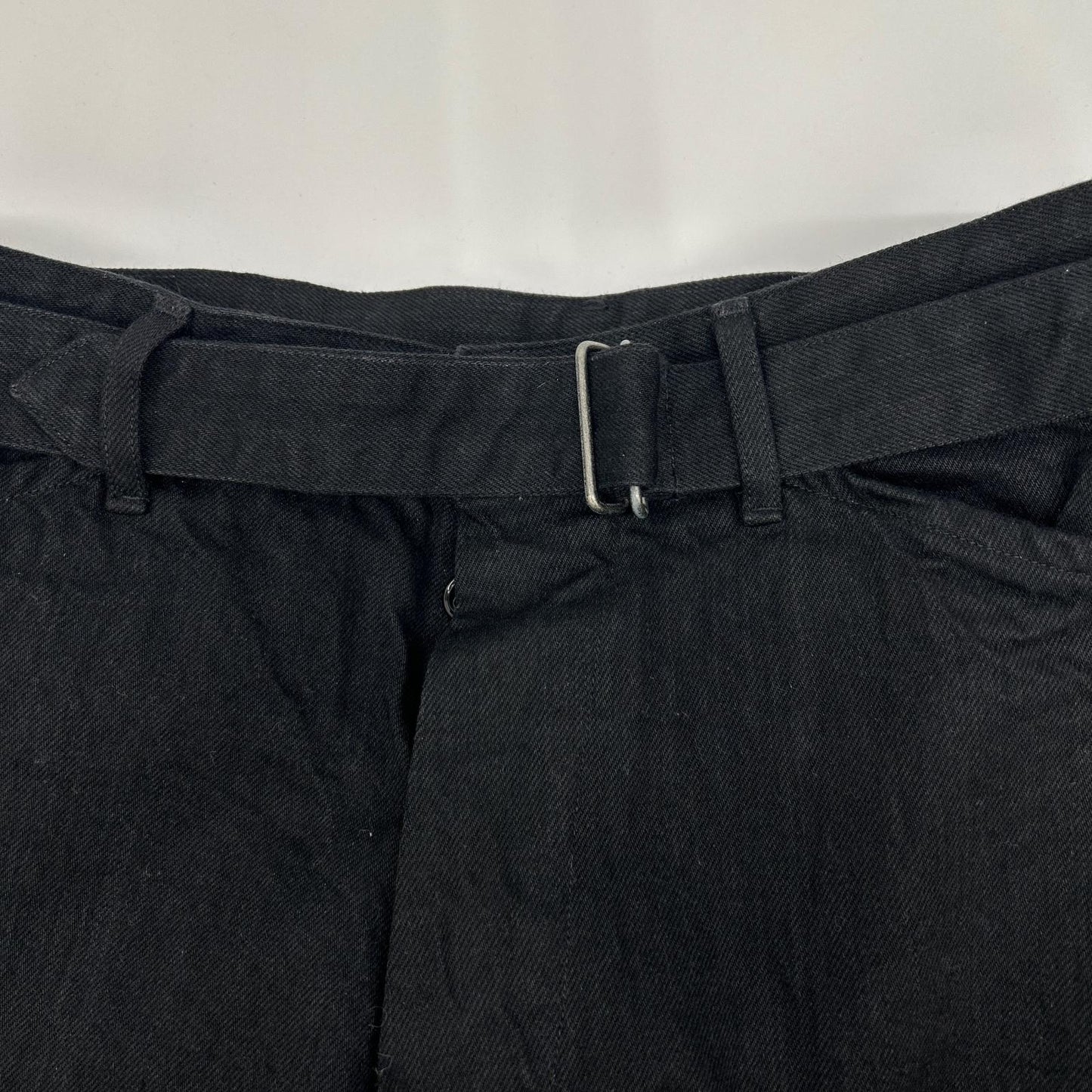 COMOLI コモリ 19AW Q03-03005 ブラック デニム ベルテッドパンツ ボトムス