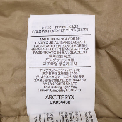 ARC'TERYX アークテリクス 【国内正規】23689-137380 COLD WX HOODY LT Gen2 中綿入り フーディジャケット ジャケット