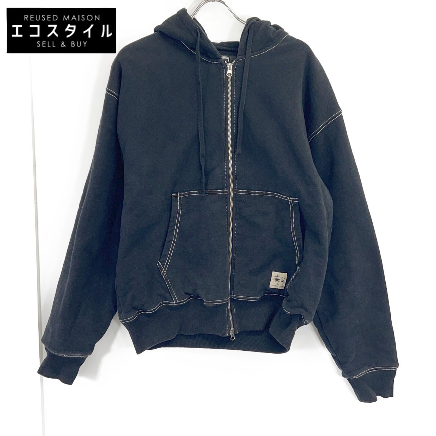 stussy ステューシー 118460 ブラック Double Face Label Full Zip Hoodie トップス