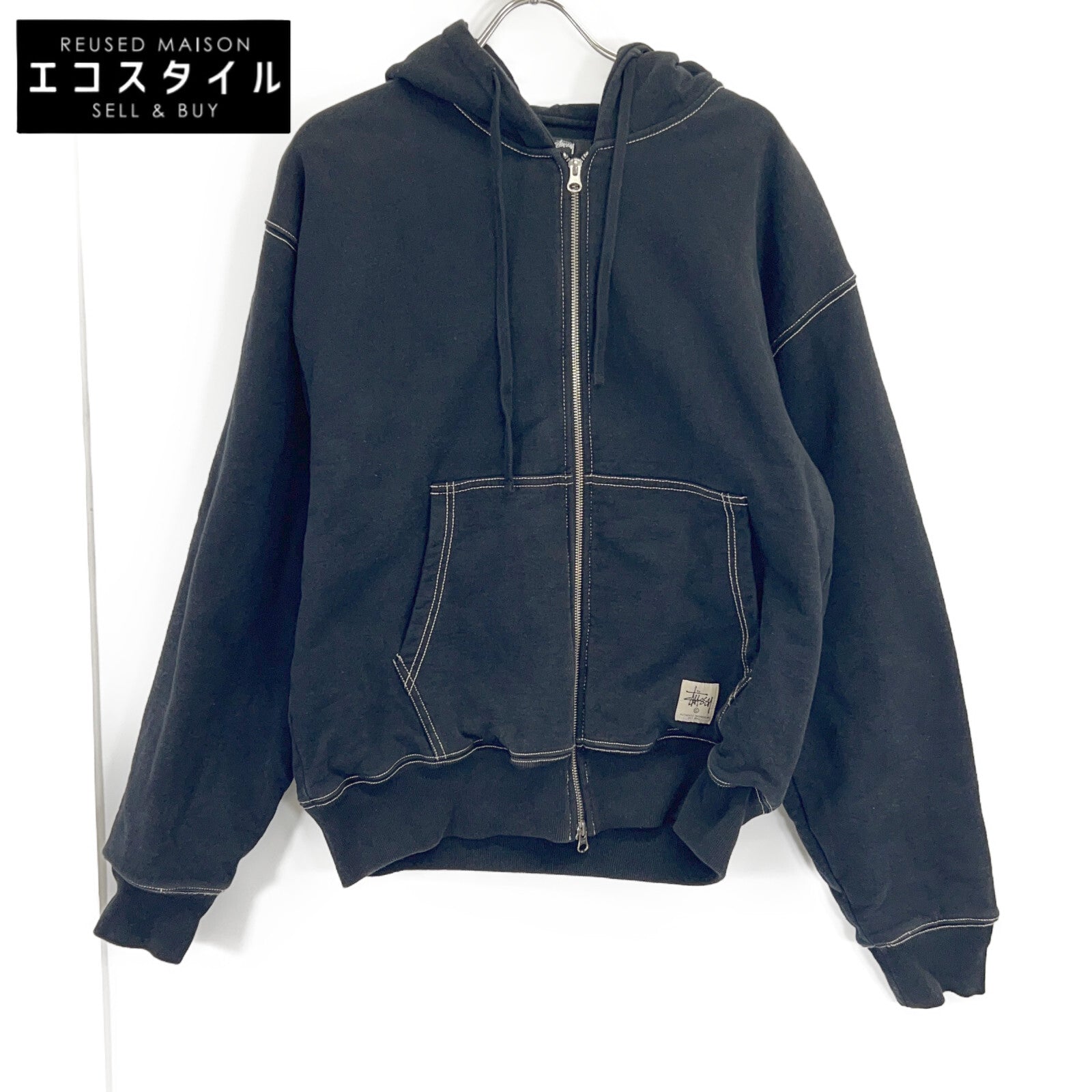 stussy ステューシー 118460 ブラック Double Face Label Full Zip Hoodie トップス
