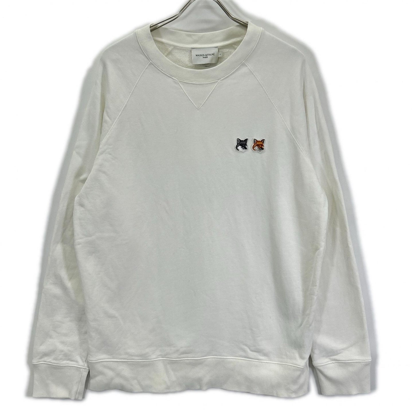 MAISON KITSUNE メゾンキツネ FM00358KM0002 Double Fox Head Patch Classic Sweatshirt トップス