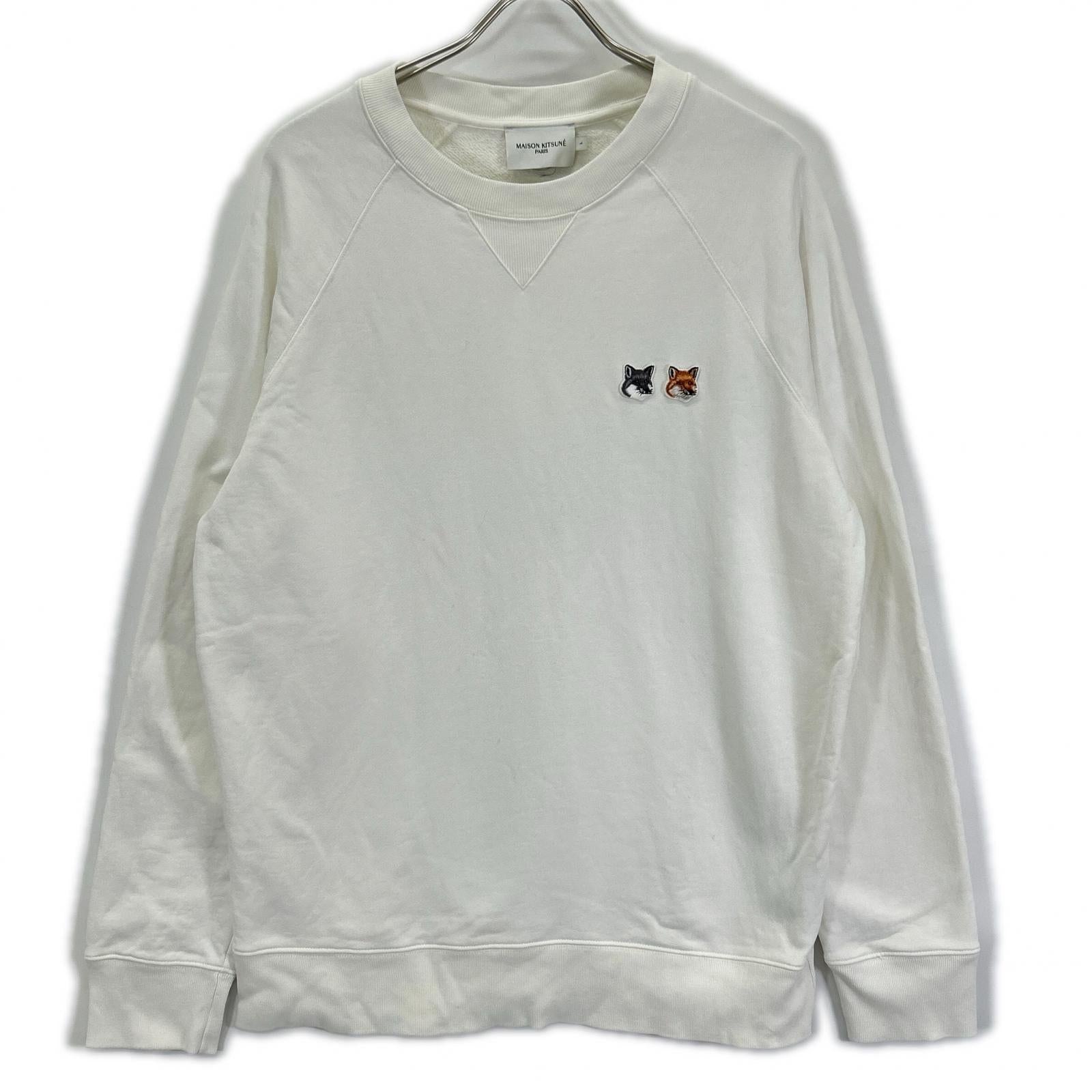 MAISON KITSUNE メゾンキツネ FM00358KM0002 Double Fox Head Patch Classic Sweatshirt トップス