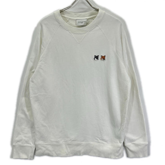 MAISON KITSUNE メゾンキツネ FM00358KM0002 Double Fox Head Patch Classic Sweatshirt トップス