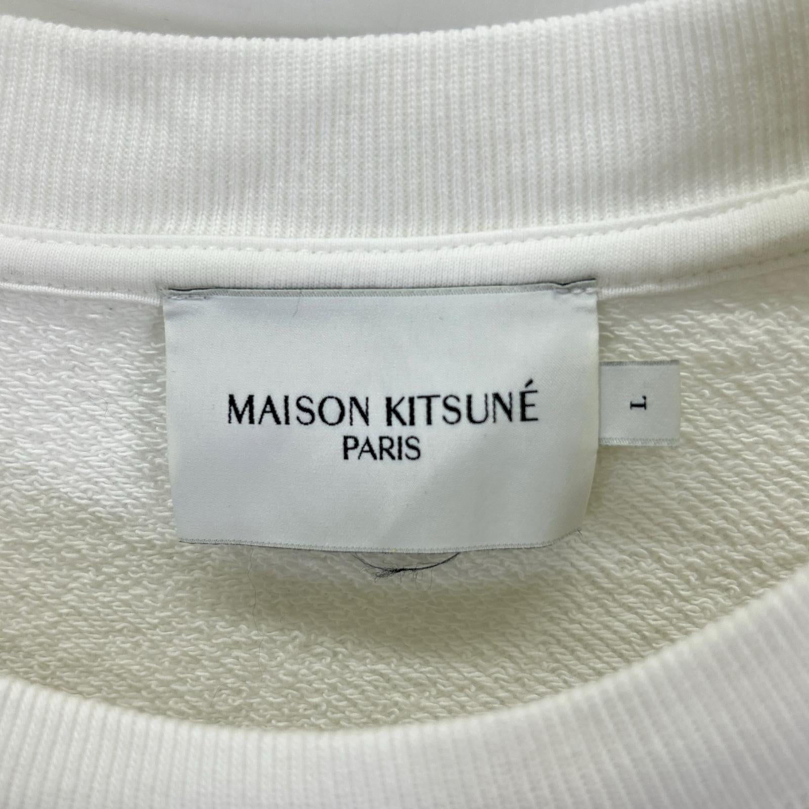 MAISON KITSUNE メゾンキツネ FM00358KM0002 Double Fox Head Patch Classic Sweatshirt トップス