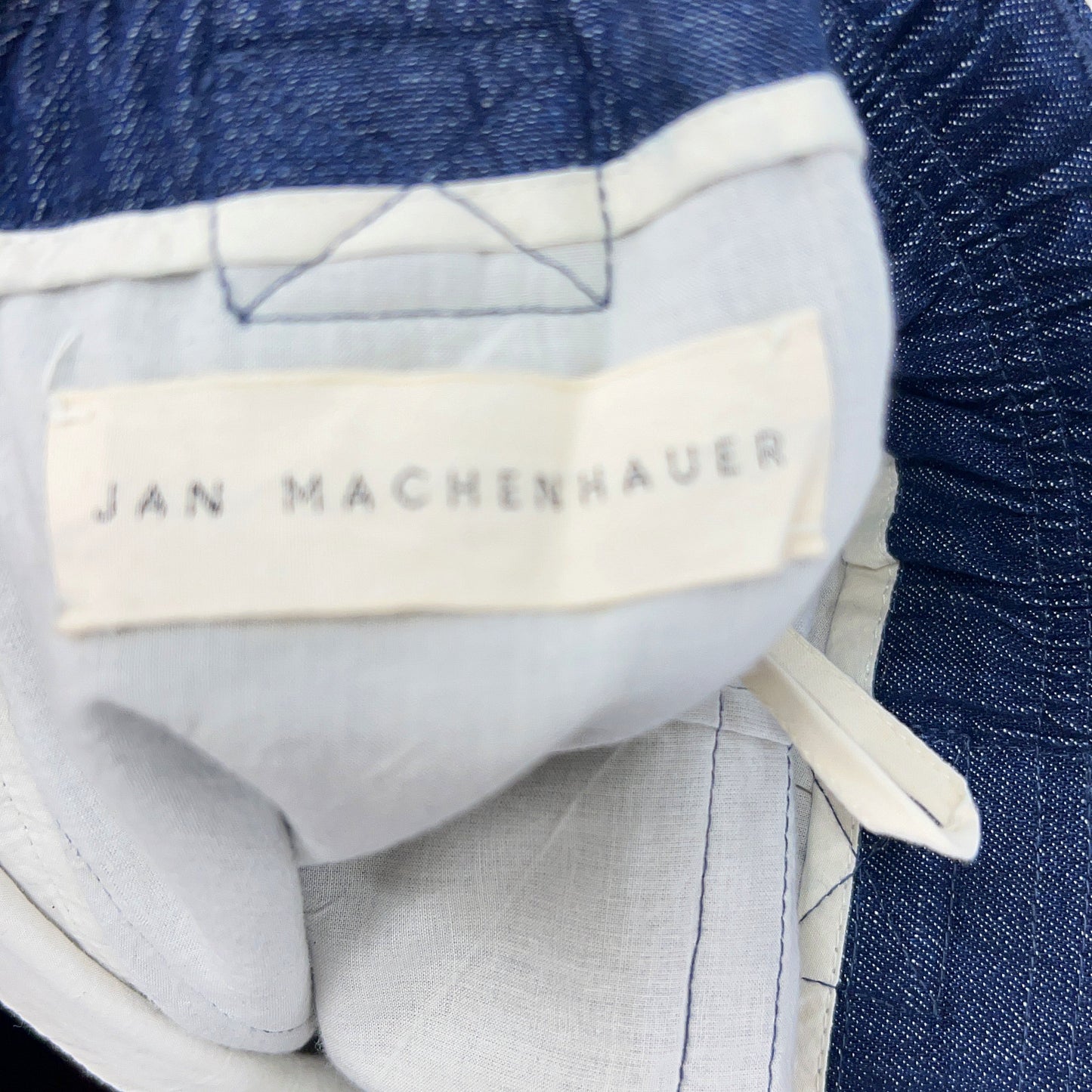 JAN MACHENHAUER ヤンマッケンハウアー 62-04-54-04029 インディゴ コットンデニム サイドアジャスターパンツ ボトムス