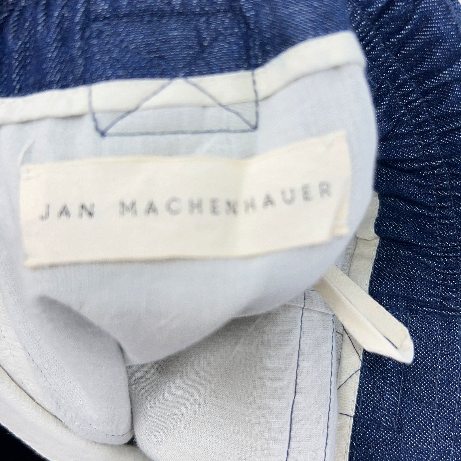 JAN MACHENHAUER ヤンマッケンハウアー 62-04-54-04029 インディゴ コットンデニム サイドアジャスターパンツ ボトムス