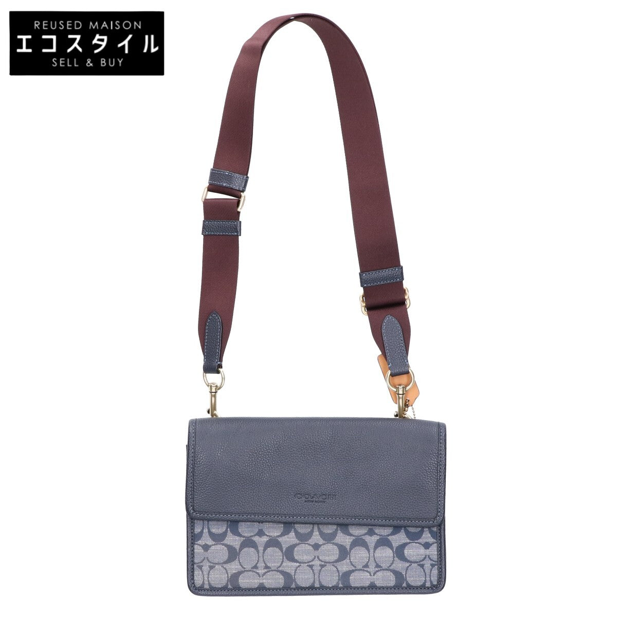 COACH コーチ M2144-C8185 シグネチャーキャンバスｘレザー クロスボディ ショルダーバッグ