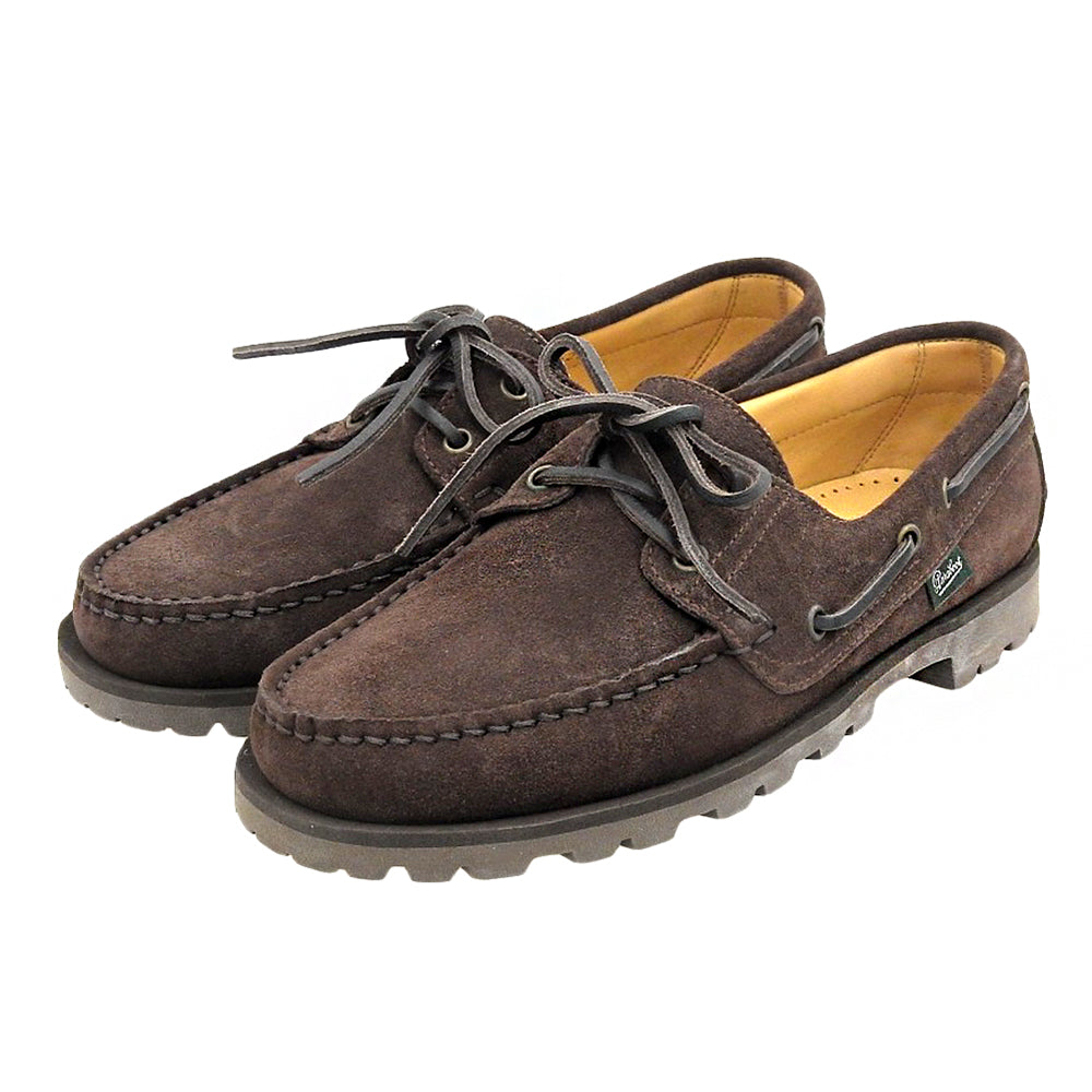 Paraboot パラブーツ 美品 MALO スエード デッキシューズ メンズ ブラウン 7 1/2 シューズ