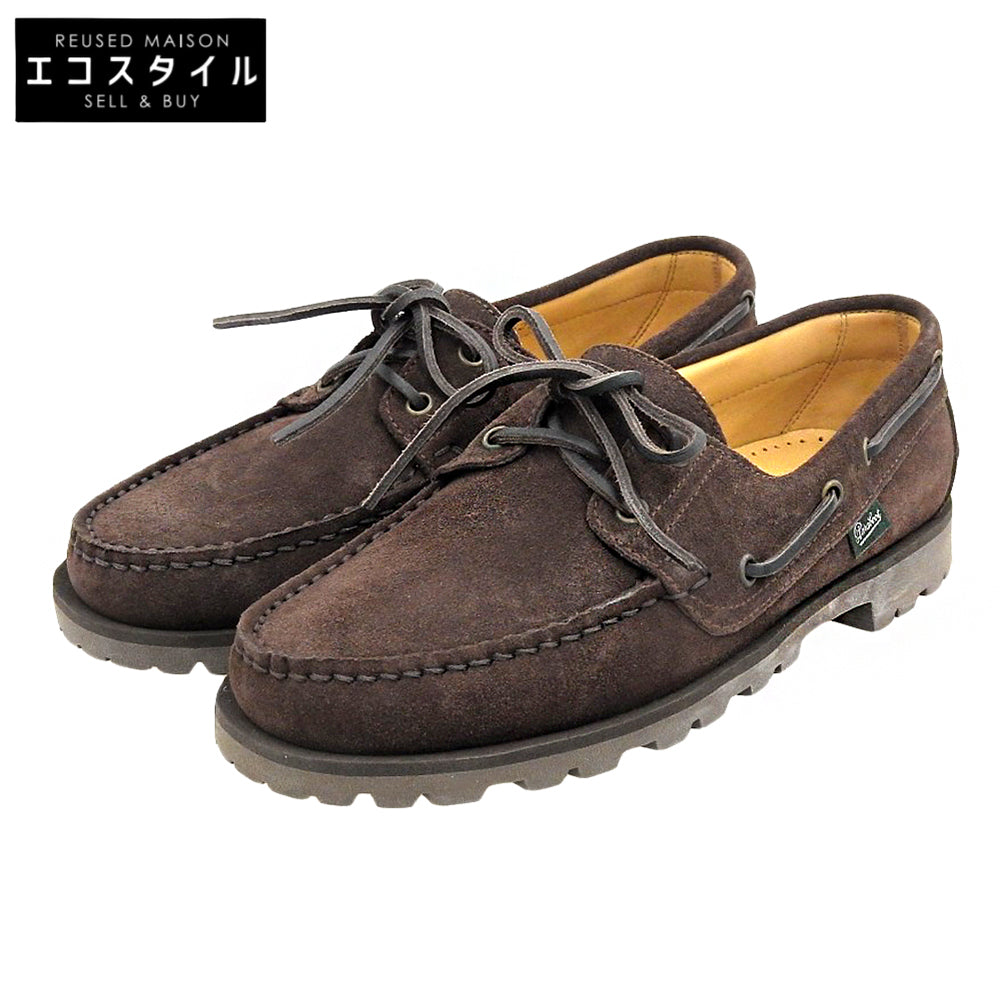 Paraboot パラブーツ 美品 MALO スエード デッキシューズ メンズ ブラウン 7 1/2 シューズ