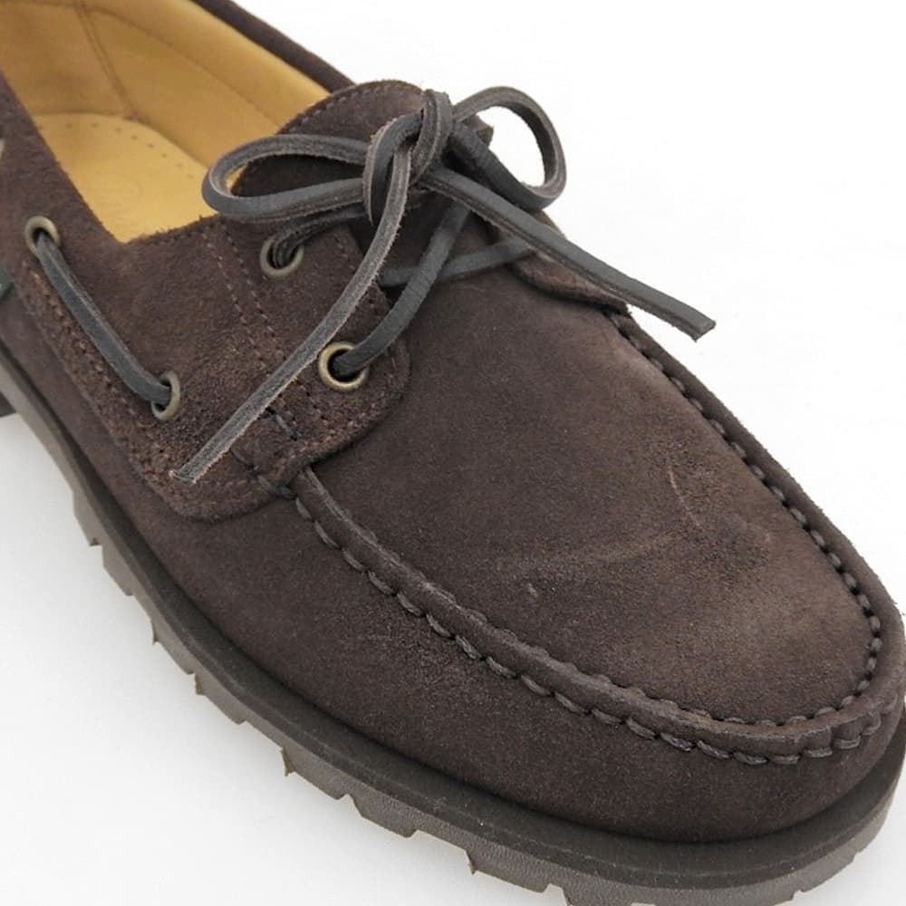 Paraboot パラブーツ 美品 MALO スエード デッキシューズ メンズ ブラウン 7 1/2 シューズ