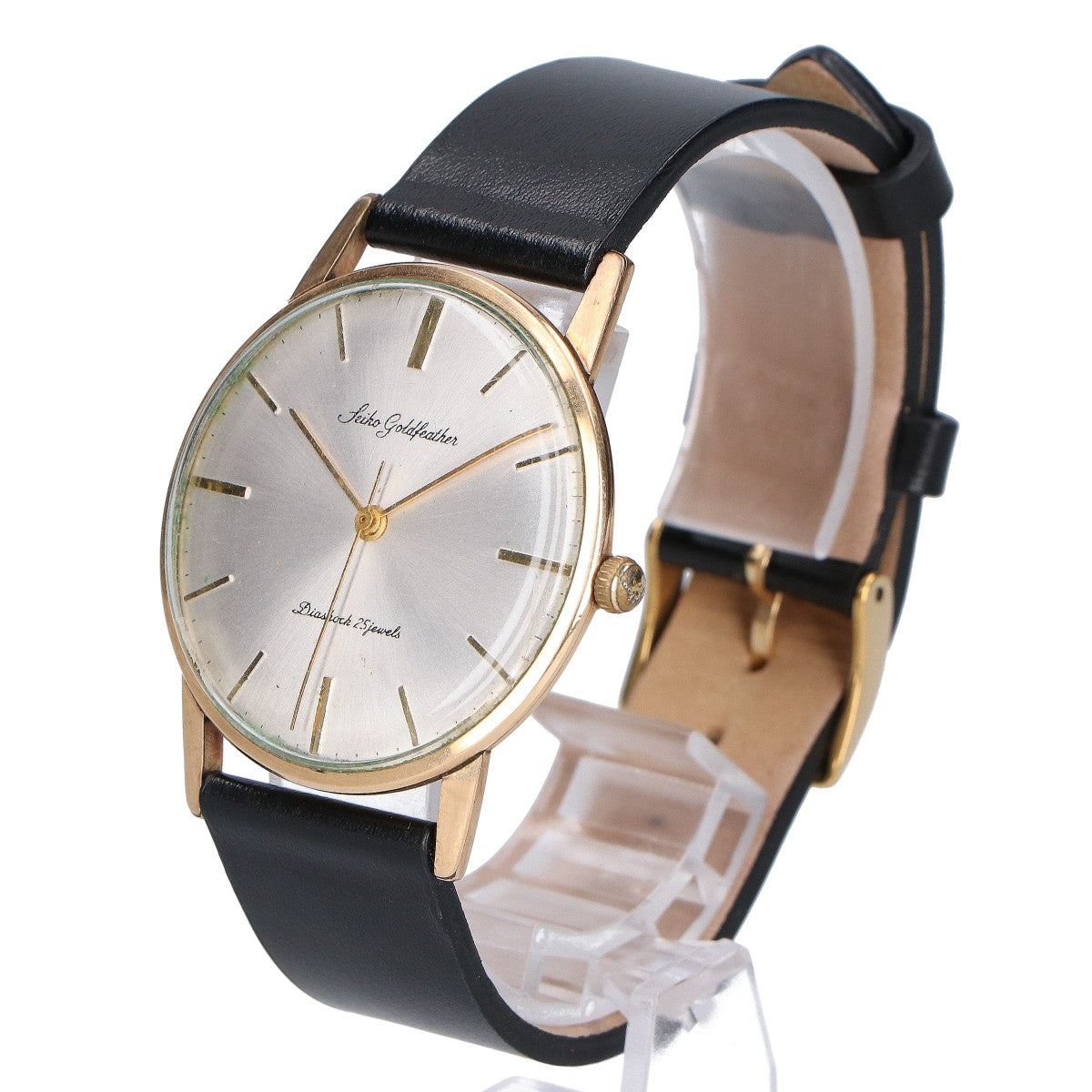 SEIKO セイコー 14K GOLD FILLED 15008 Goldfeather ゴールドフェザー 25石 手巻き 腕時計