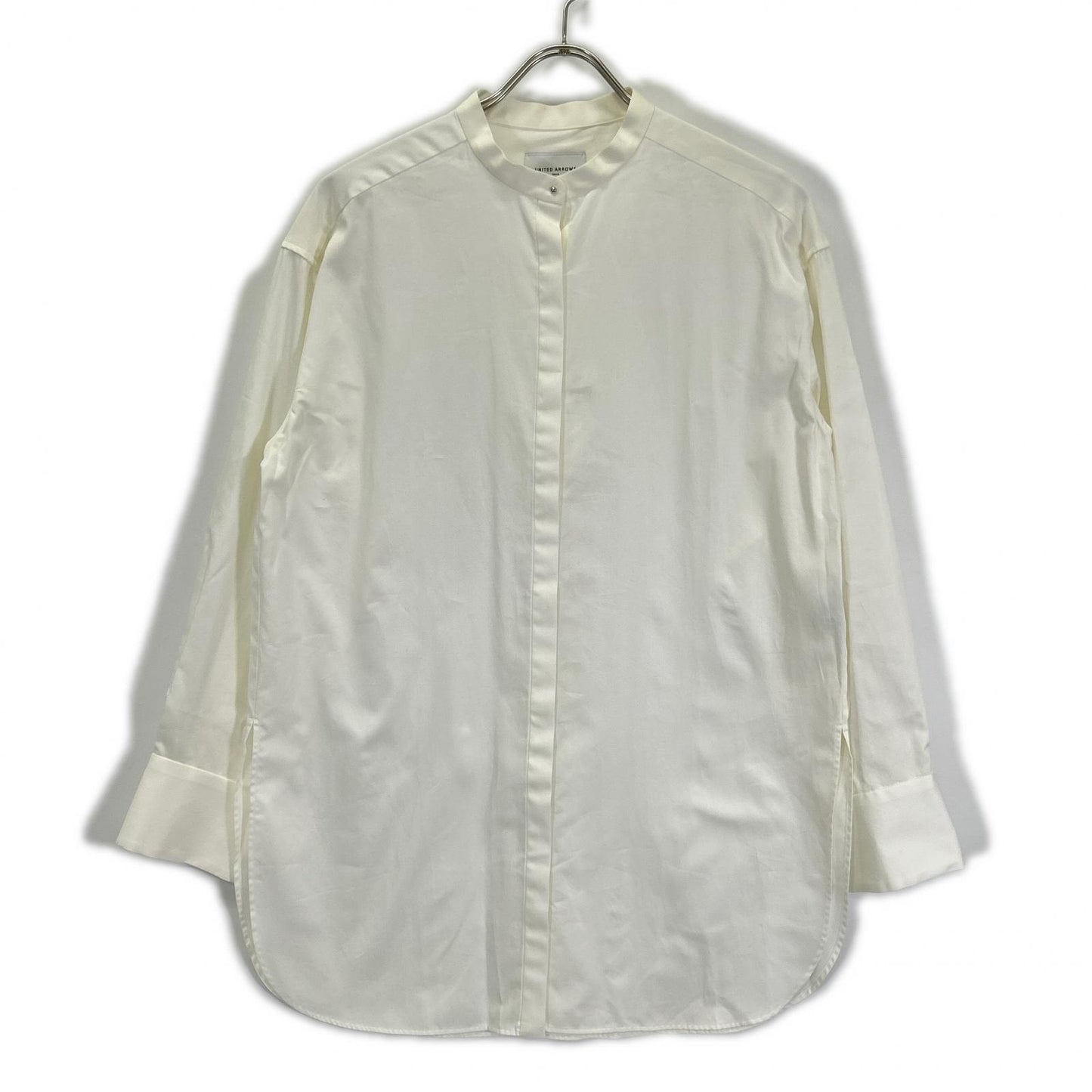 UNITED ARROWS ユナイテッドアローズ 1511-215-1986 ホワイト コットン ブロード バンドカラーシャツ トップス