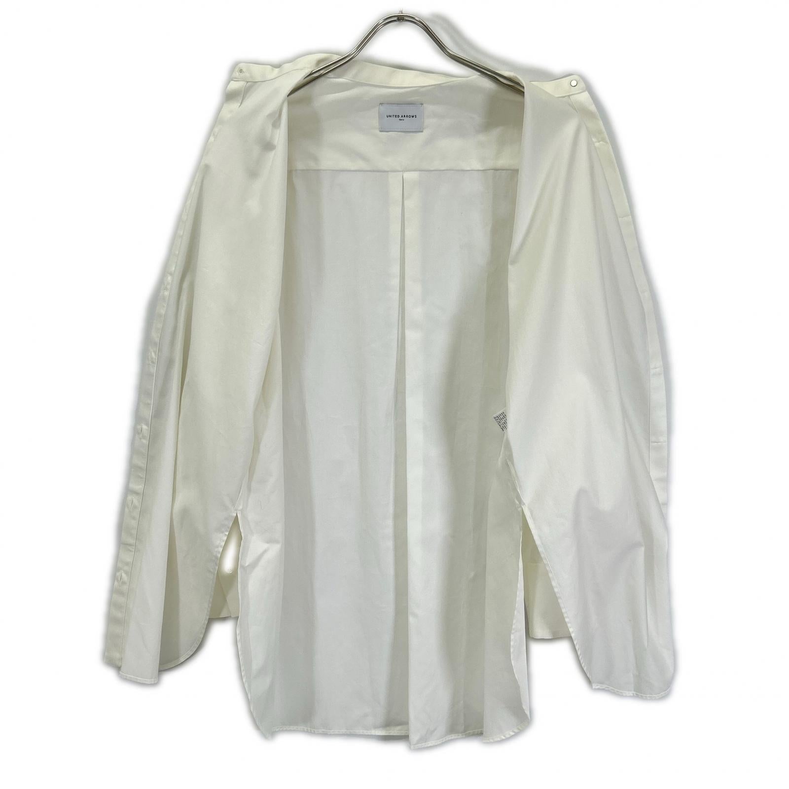 UNITED ARROWS ユナイテッドアローズ 1511-215-1986 ホワイト コットン ブロード バンドカラーシャツ トップス