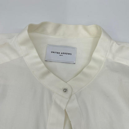 UNITED ARROWS ユナイテッドアローズ 1511-215-1986 ホワイト コットン ブロード バンドカラーシャツ トップス