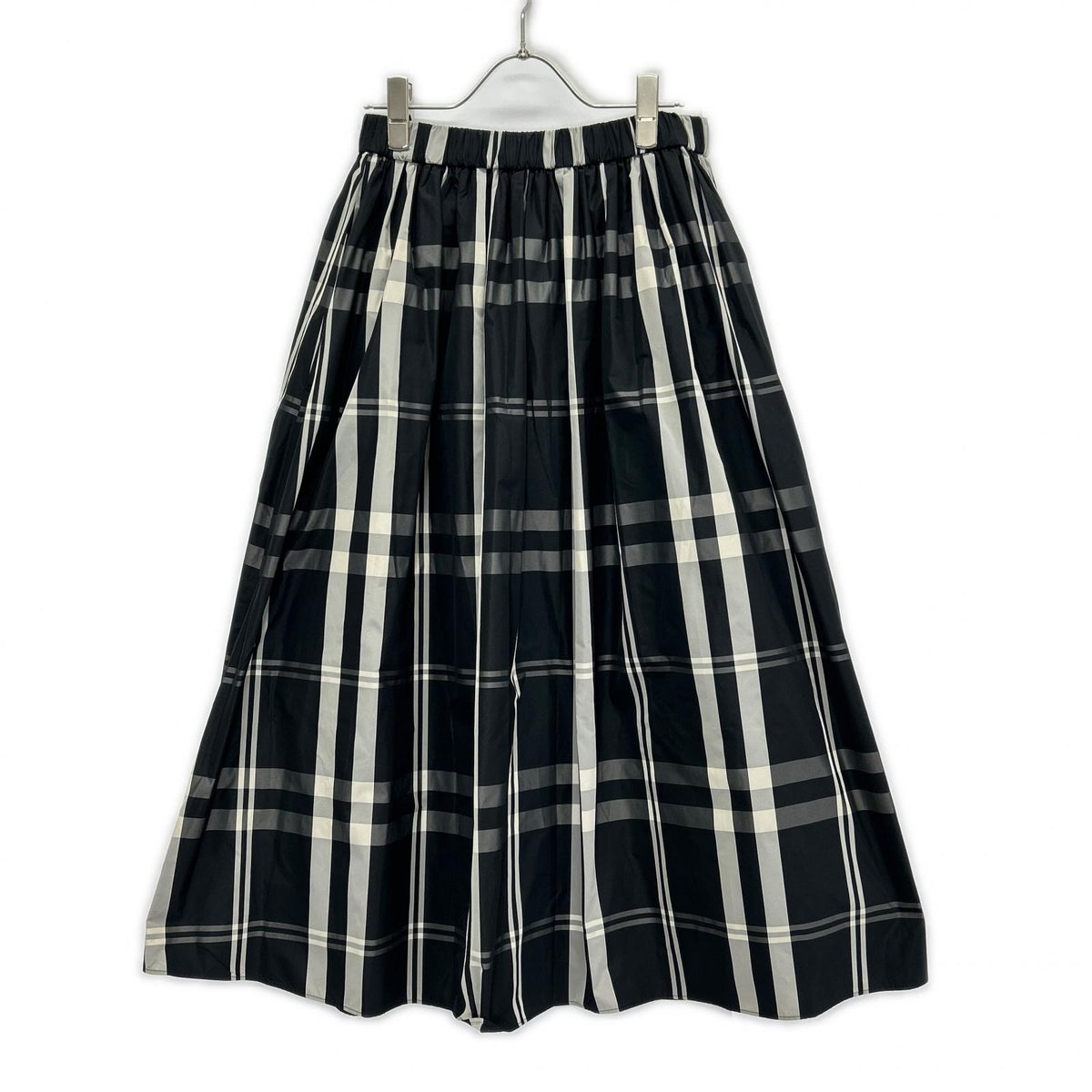UNITED ARROWS United Arrows 1524-162-5090 Black check taffeta flared skirt skirt