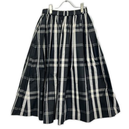 UNITED ARROWS United Arrows 1524-162-5090 Black check taffeta flared skirt skirt